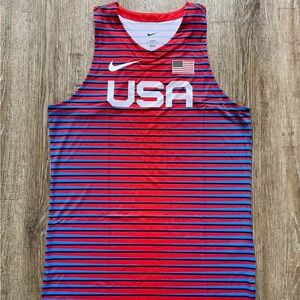 Nike Pro Elite Olympic Team USA Track And Field Singlet Sz Large-Tall AO8672-602
